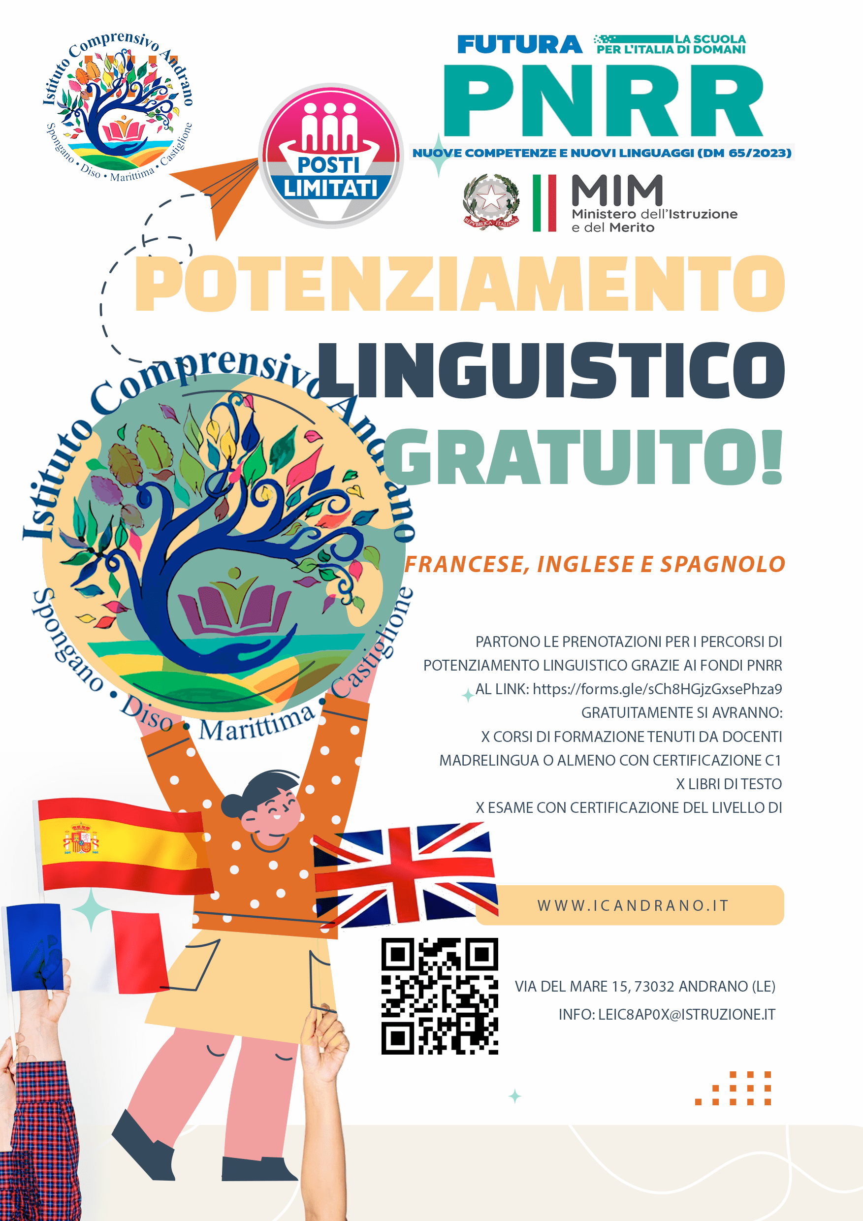 PNRR (Decreto Ministeriale 65/2023) Competenze STEM e multilinguistiche nelle scuole statali